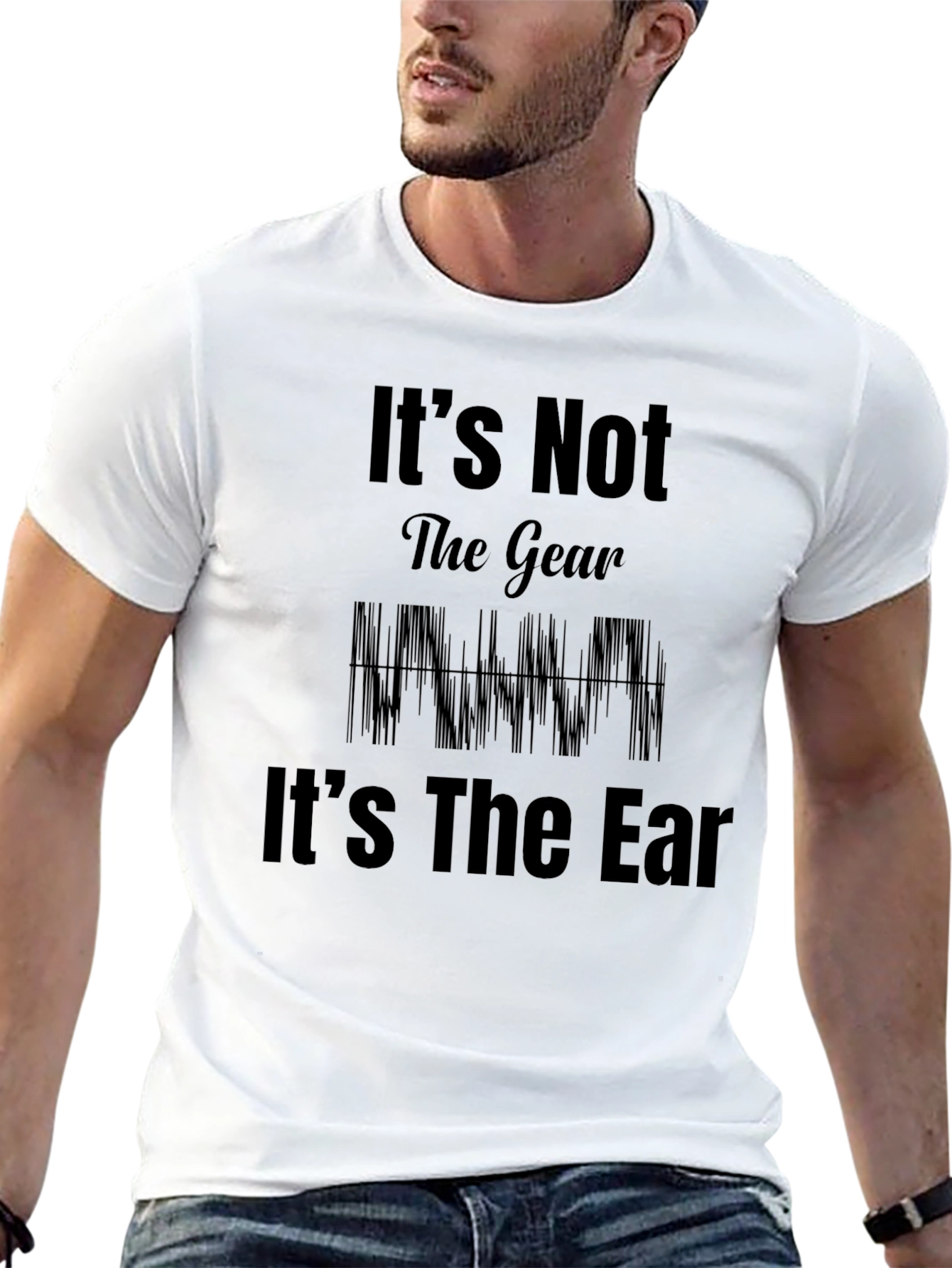 Its Not the Gear Its The Ear Black T-Shirt