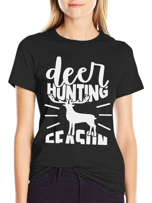 Deer Hunting Season Black T-Shirt