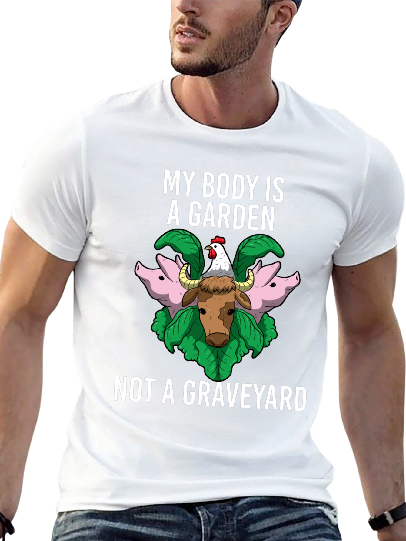 Vegan Statement T-Shirt - My Body Is A Garden