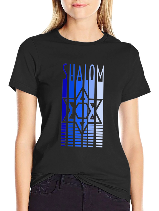 Shalom Star Graphic Tee - Stylish Black T-Shirt