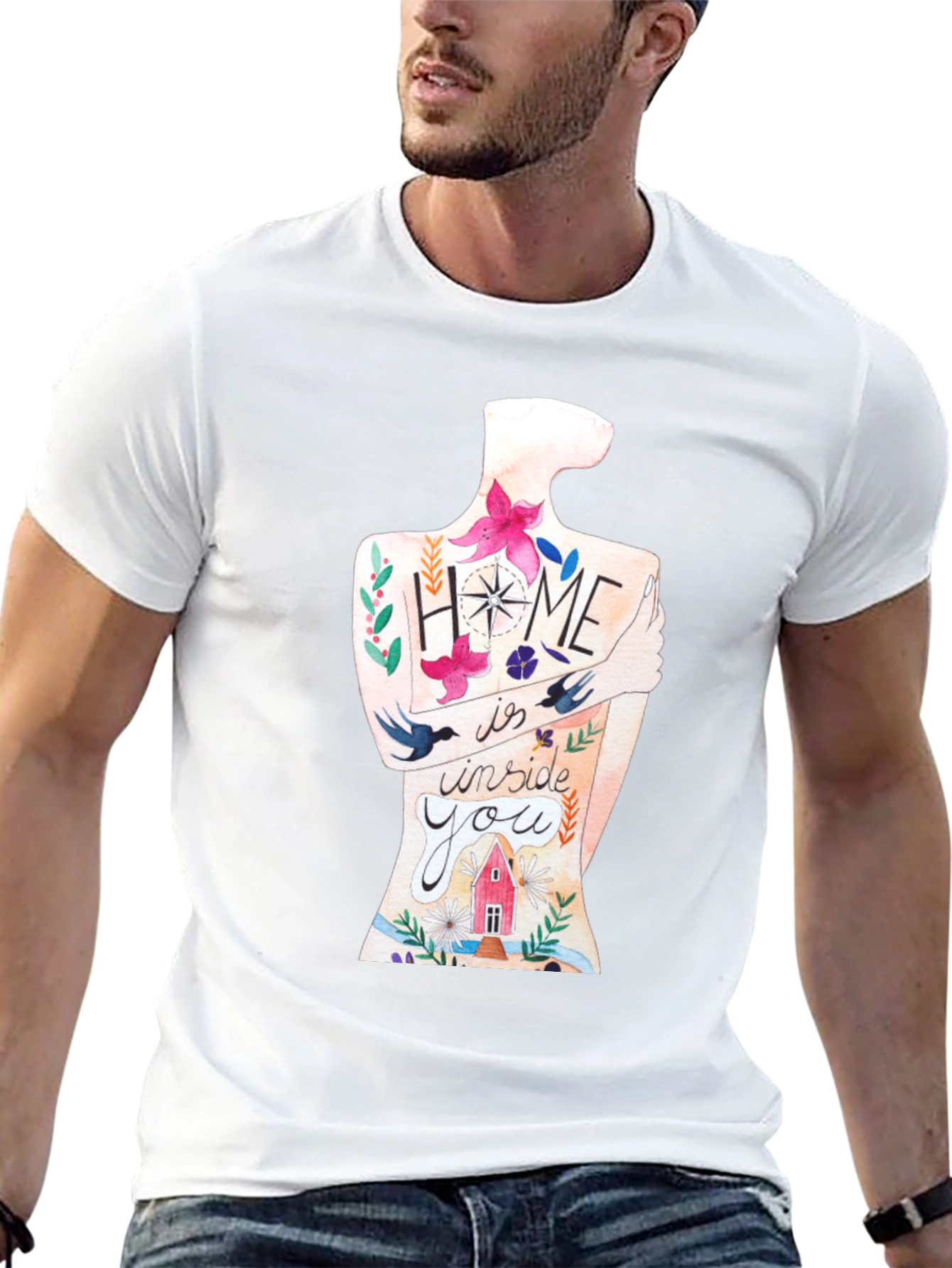 Home Is Inside You Graphic Print Tee
