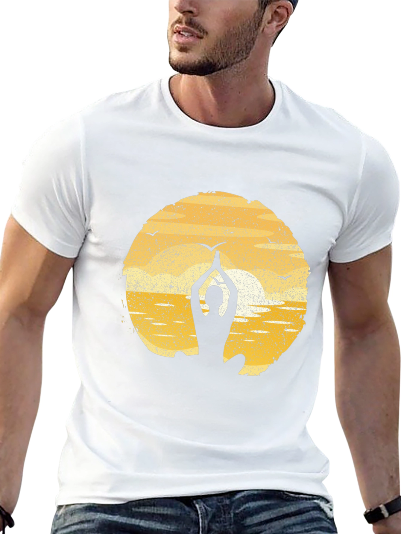 Yoga Silhouette T-Shirt - Meditation Peace