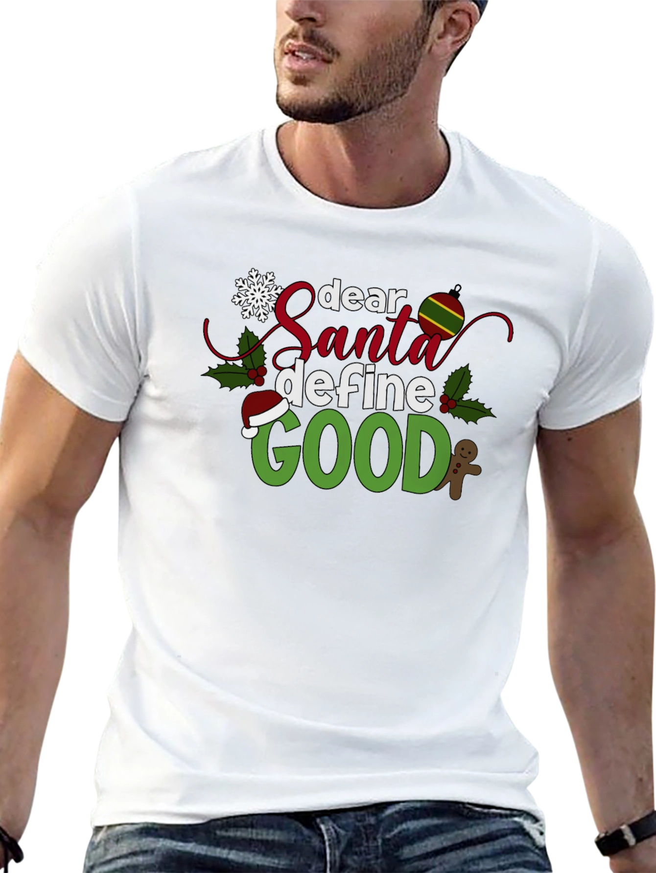 Dear Santa Define Good Black Christmas T-Shirt
