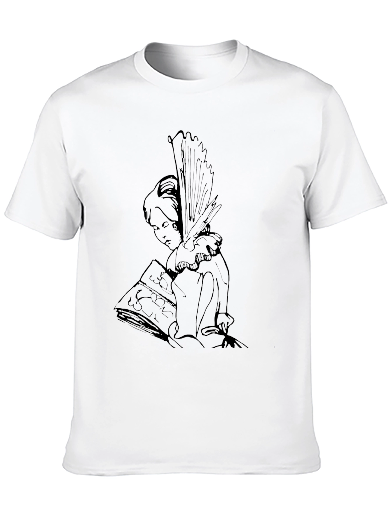 Artistic Line Art Black T-Shirt
