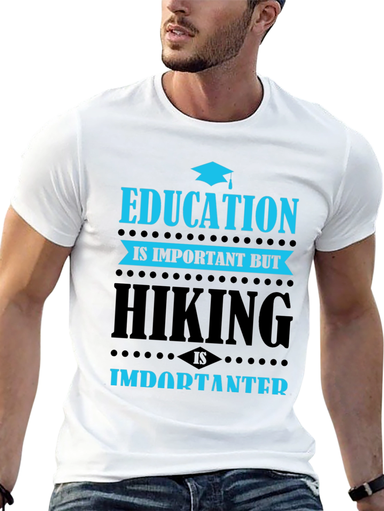 Education vs. Hiking Graphic Tee