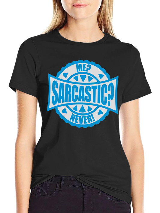 Sarcastic Never! Graphic Tee - Mens Black Cotton T-Shirt