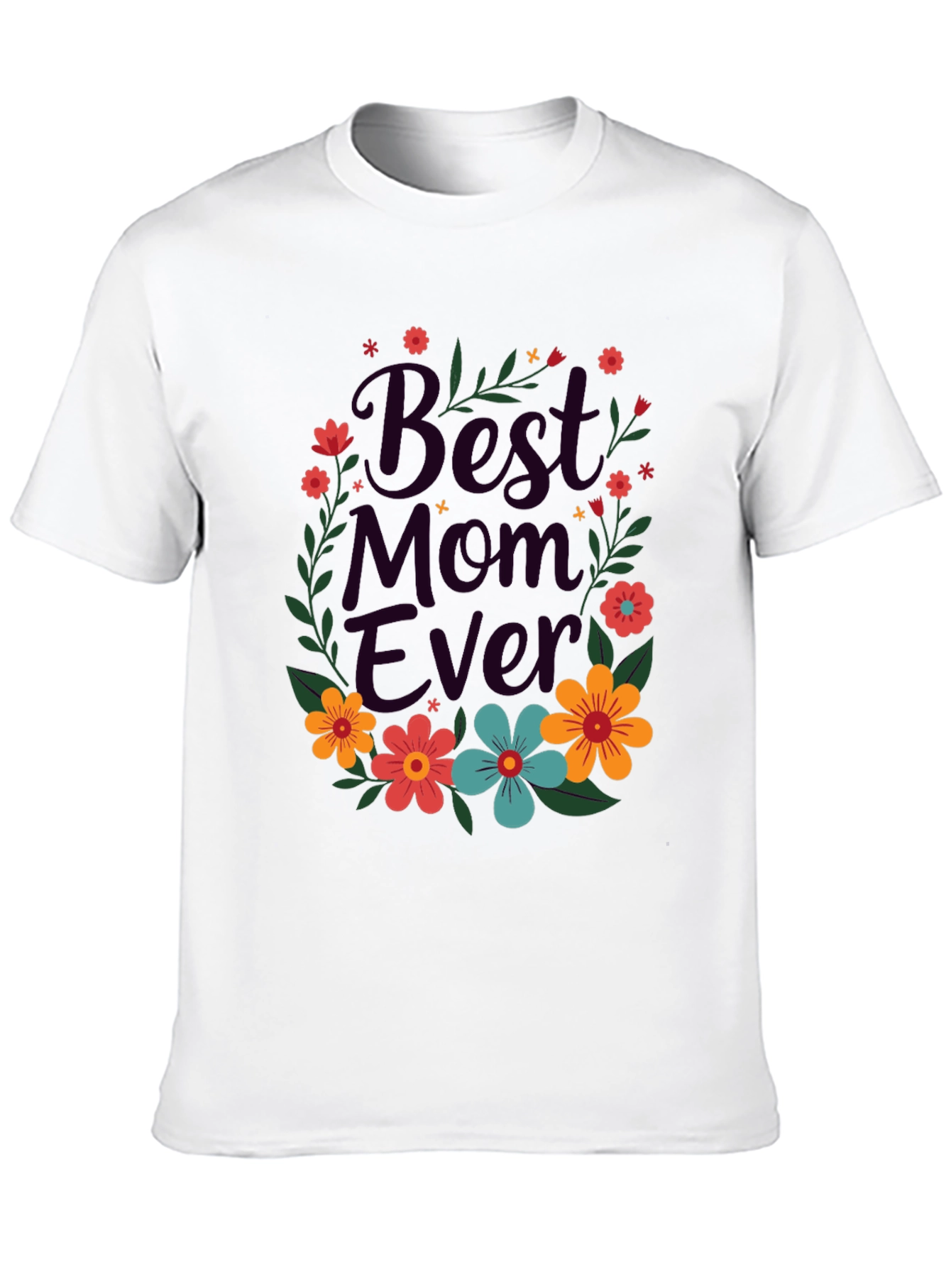 Best Mom Ever Floral Graphic Tee