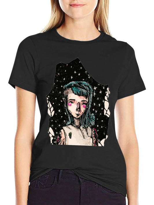 Edgy Graphic Tee - Unique Character Print