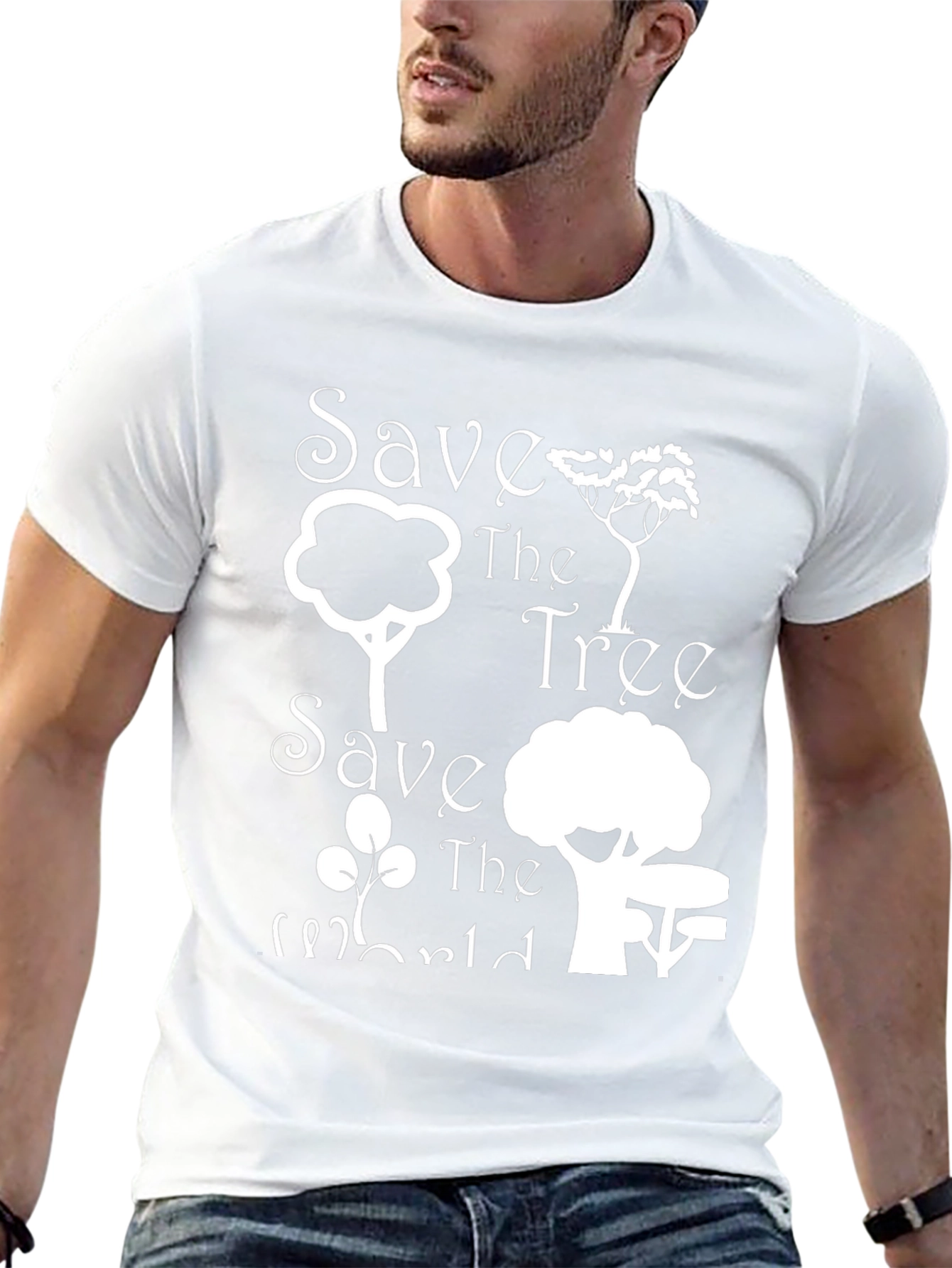 Save the Tree Save the World Black Tee