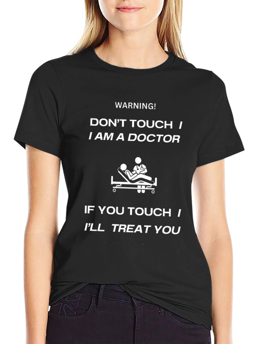 Warning Doctor Graphic Novelty T-Shirt