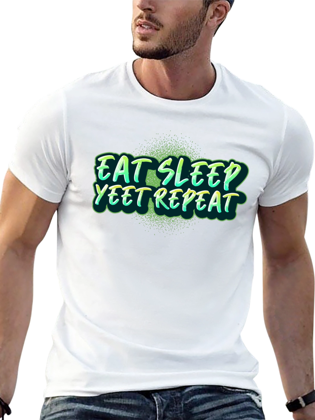 Eat Sleep Yeet Repeat Graphic Tee