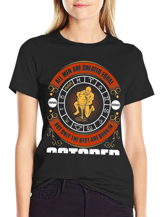 Aquarius Zodiac T-Shirt - Best Men Are Born In October