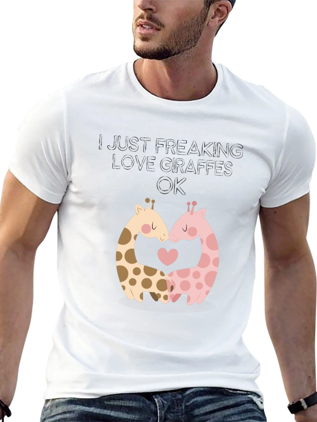 I Love Giraffes Graphic T-Shirt