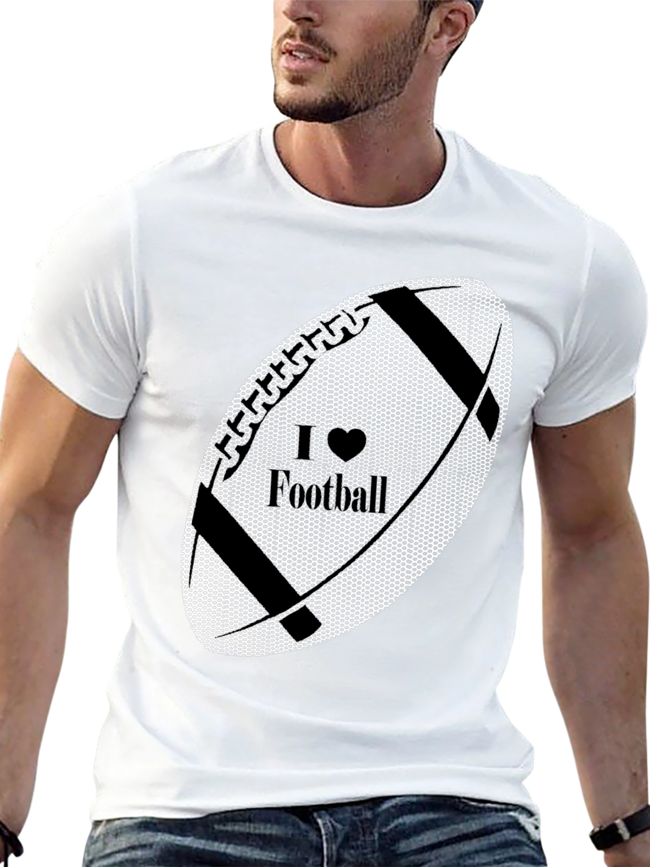 I Love Football Graphic Tee
