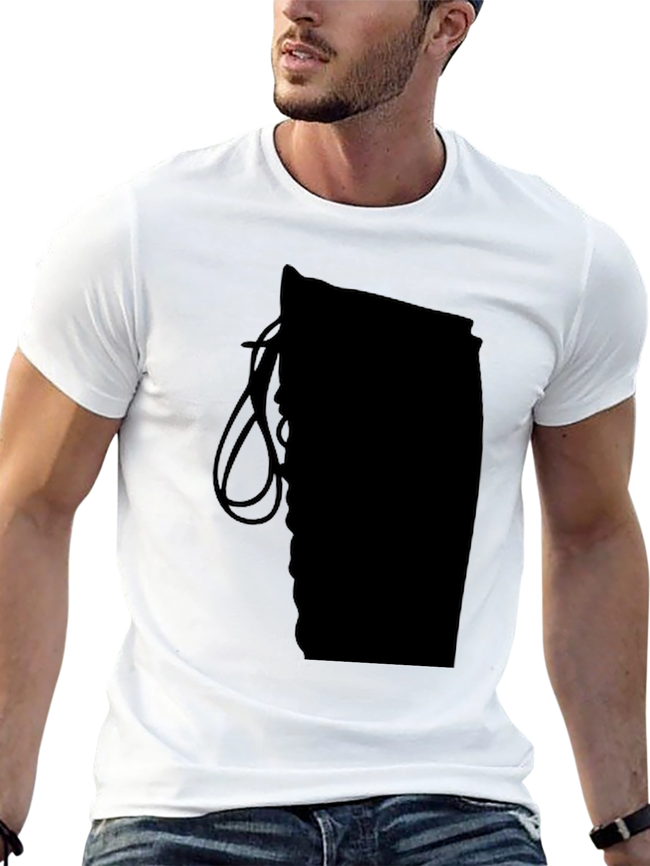 Mens Black Graphic Tee