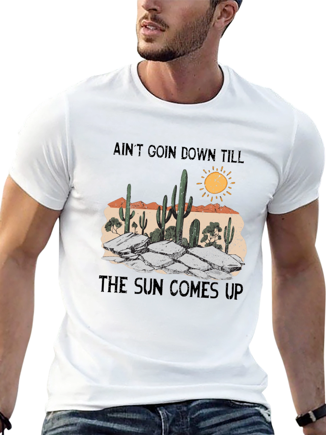 Aint Goin Down Cactus Graphic Tee