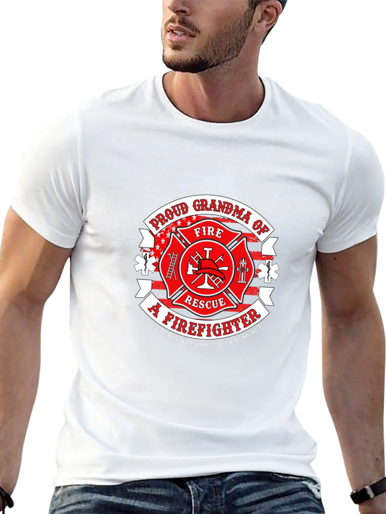 Proud Grandma Firefighter T-Shirt