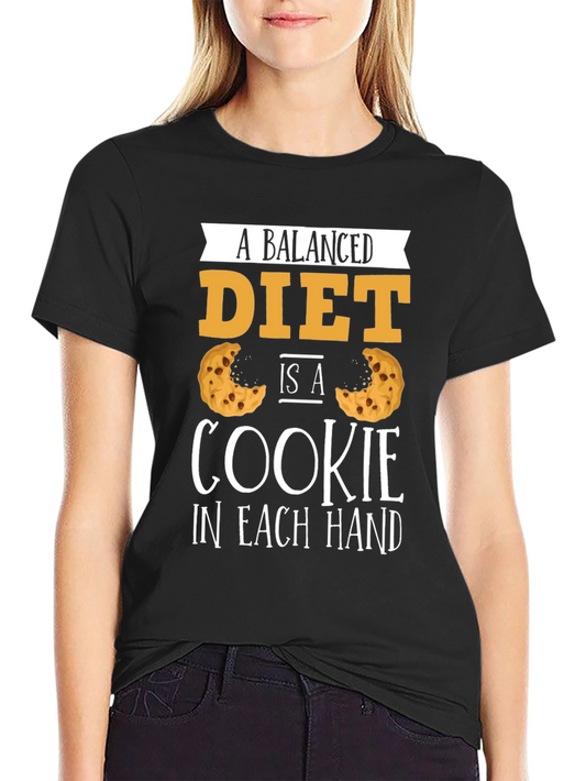 Balanced Diet Cookie T-Shirt - Funny Foodie Tee