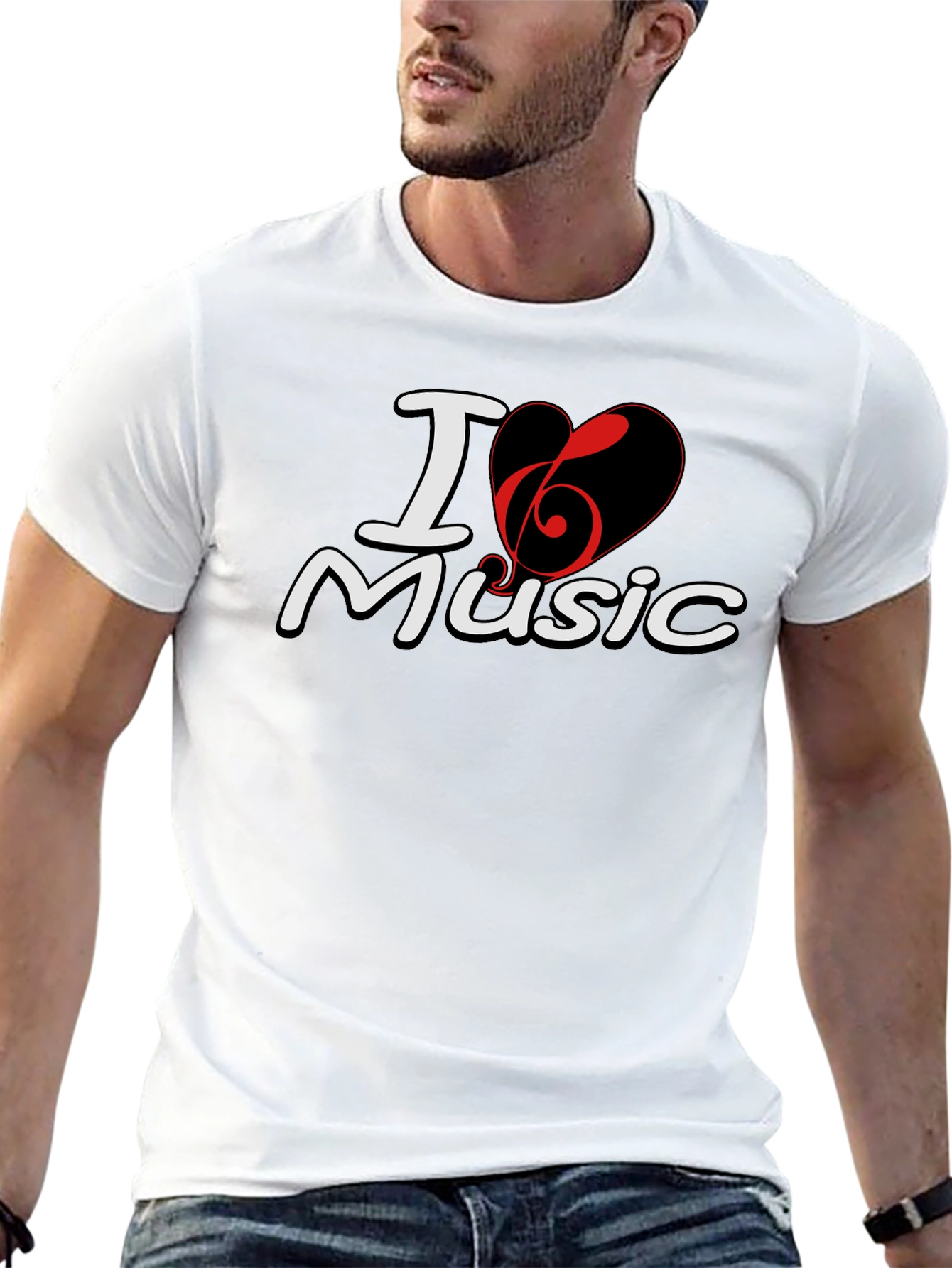 I Heart Music Black T-Shirt