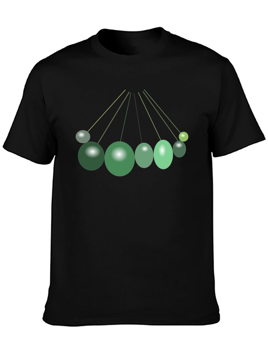 Abstract Green Spheres Graphic T-Shirt