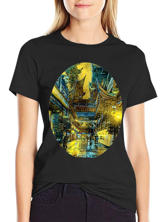 Artistic Cityscape Graphic Tee