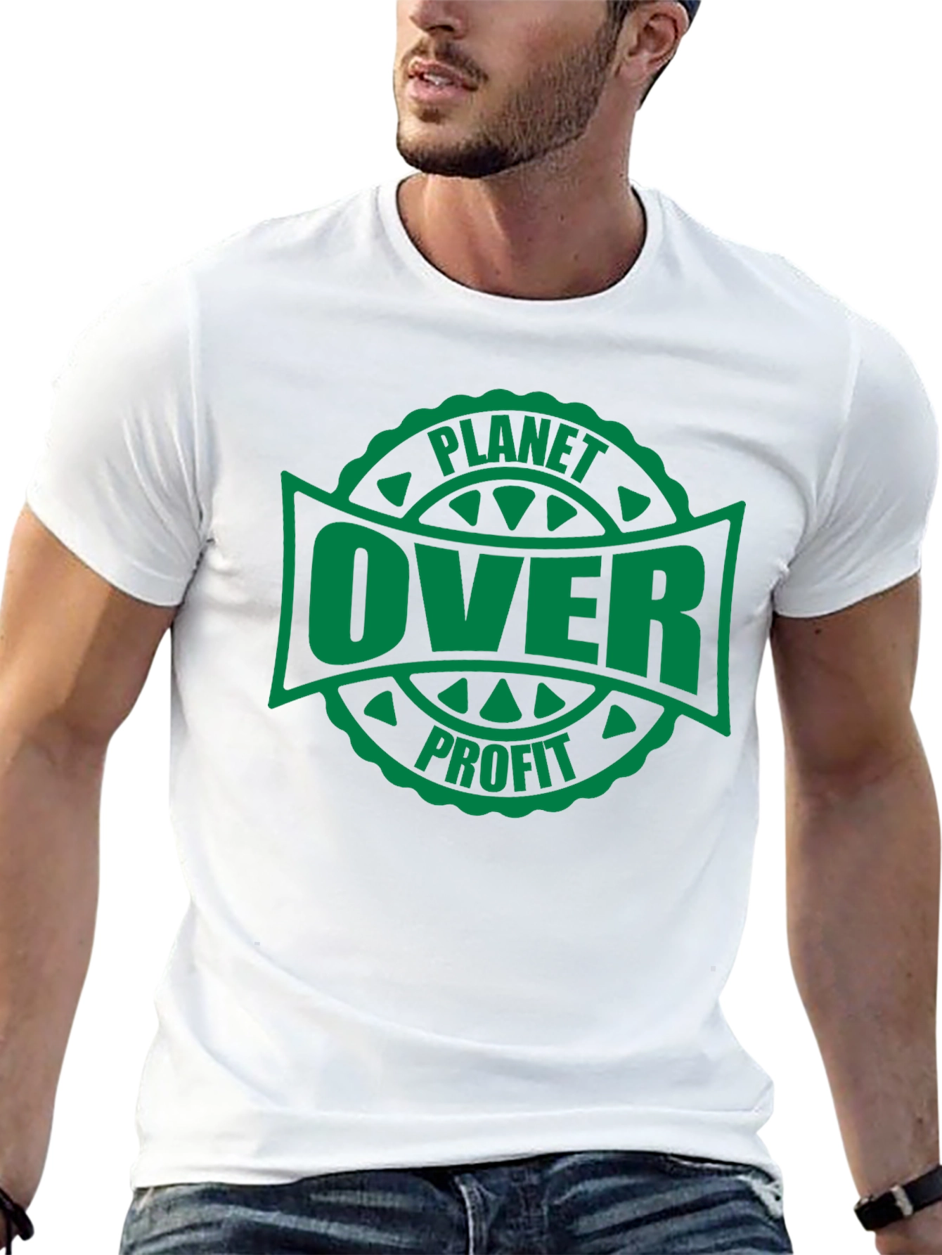Planet Over Profit Graphic Tee - Black