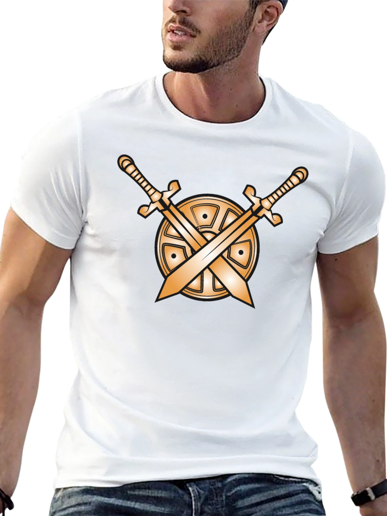 Swords & Shield Graphic Tee - Black