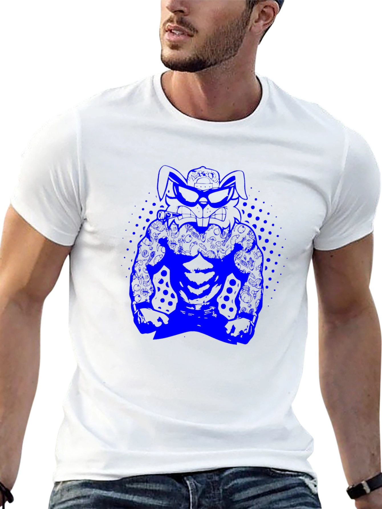 Graphic T-Shirt - Blue Monster Design