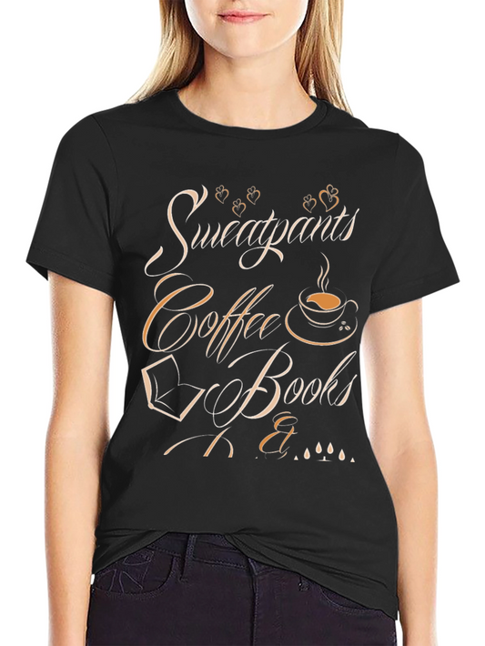 Sweatpants Coffee & Books Graphic Tee