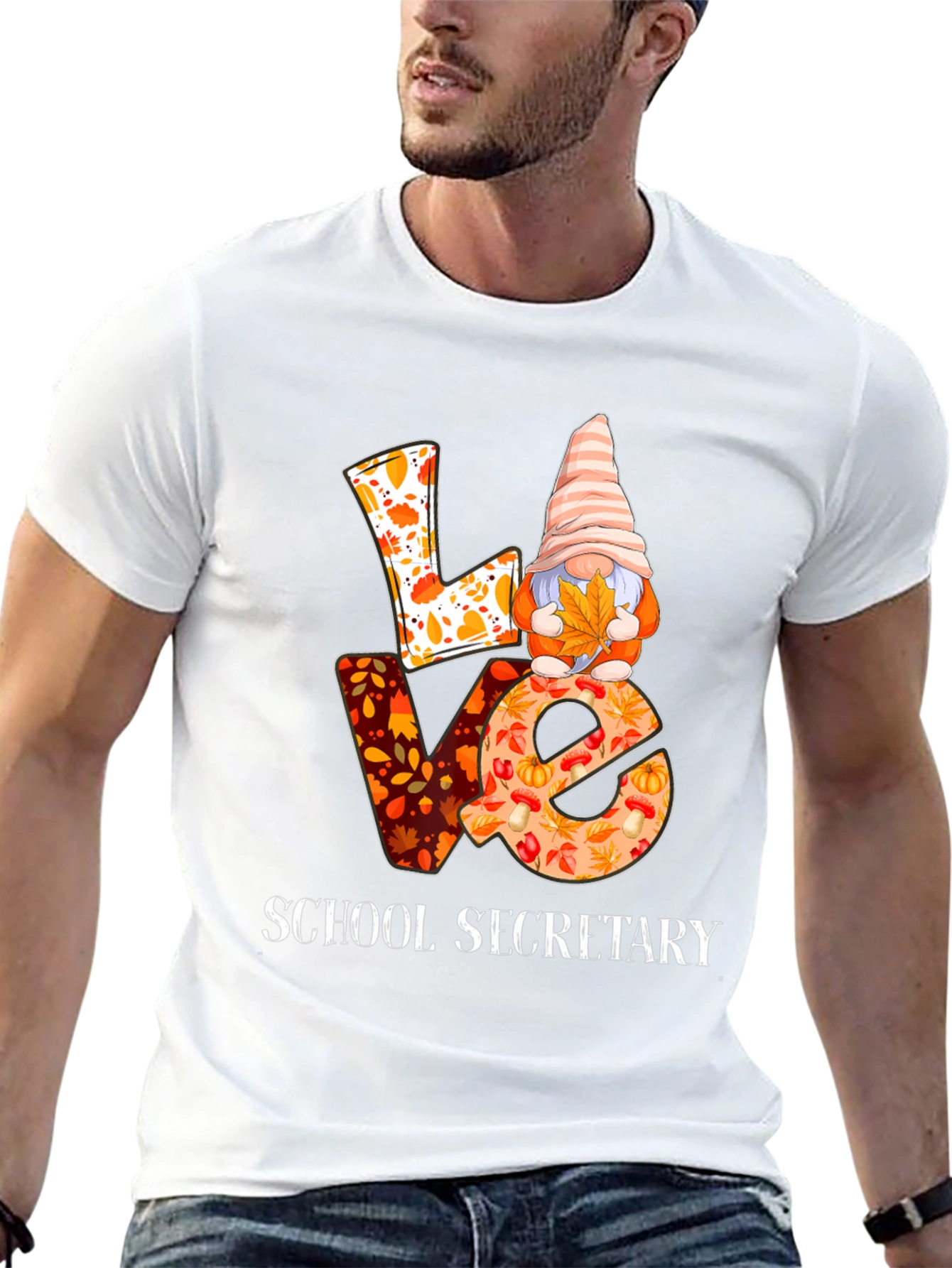 School Secretary Fall Gnome T-Shirt