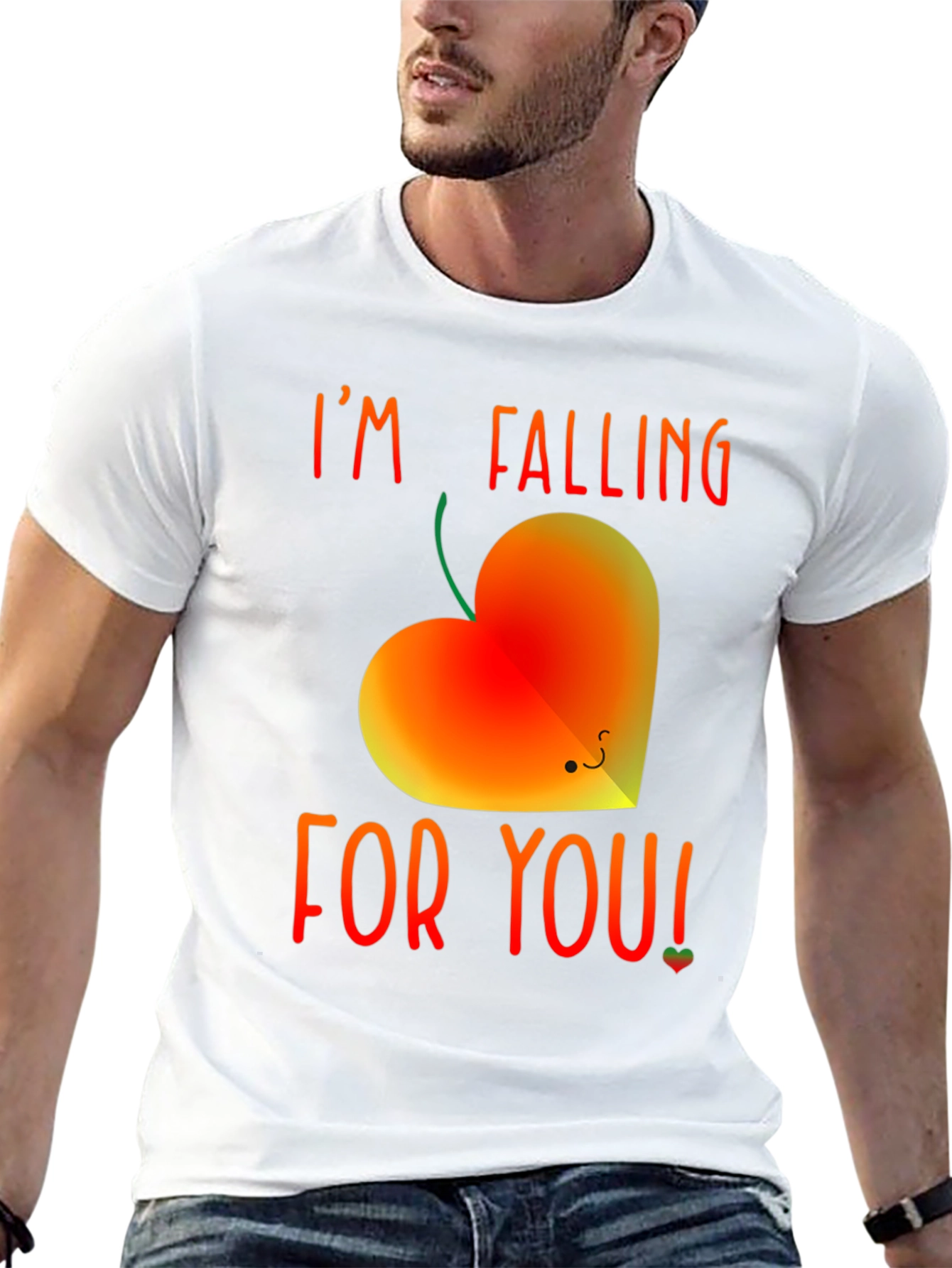 Falling For You Heart Graphic Tee