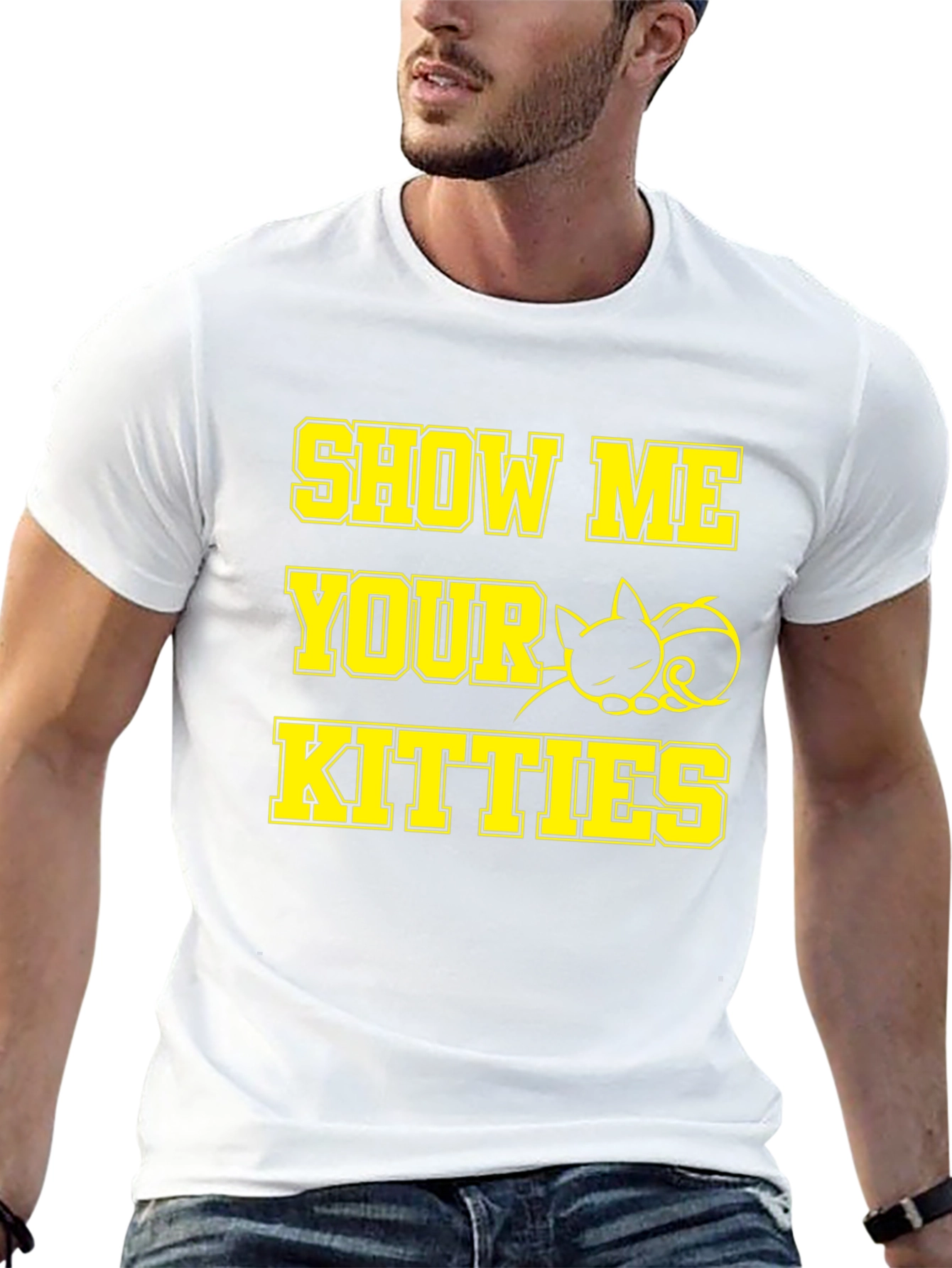 Show Me Your Kitties Cat Graphic T-Shirt