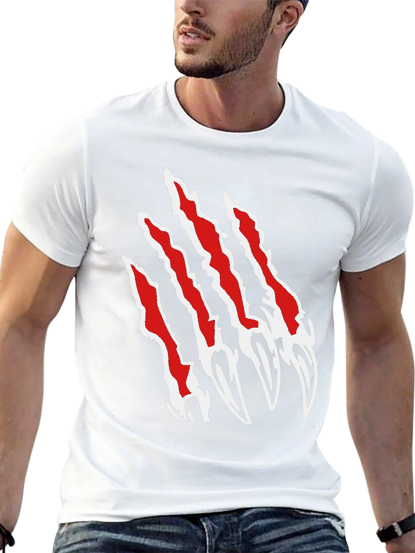 Claw Scratch Graphic Black T-Shirt