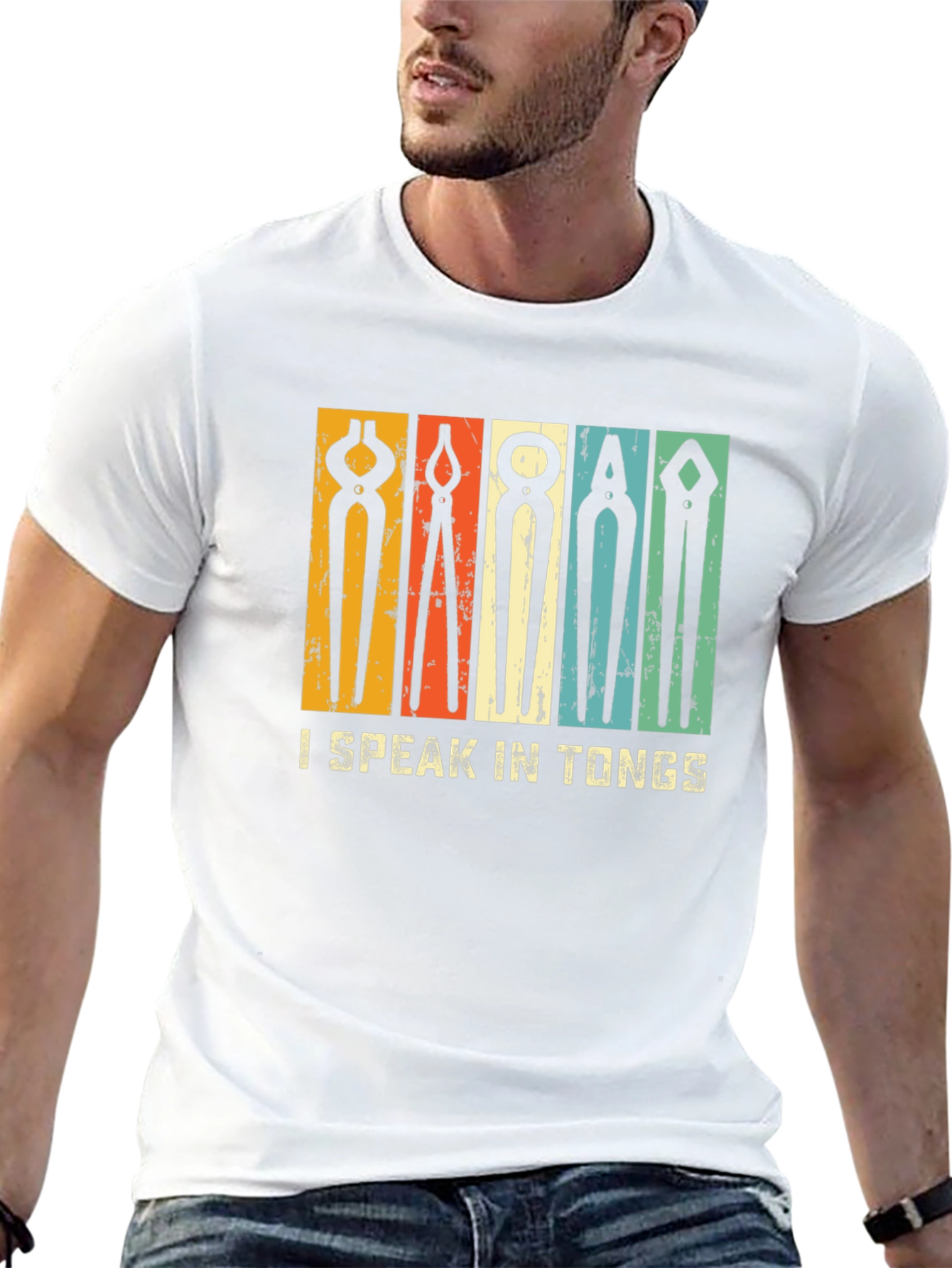 I Speak In Tongs Graphic Tee - Blacksmithing T-Shirt