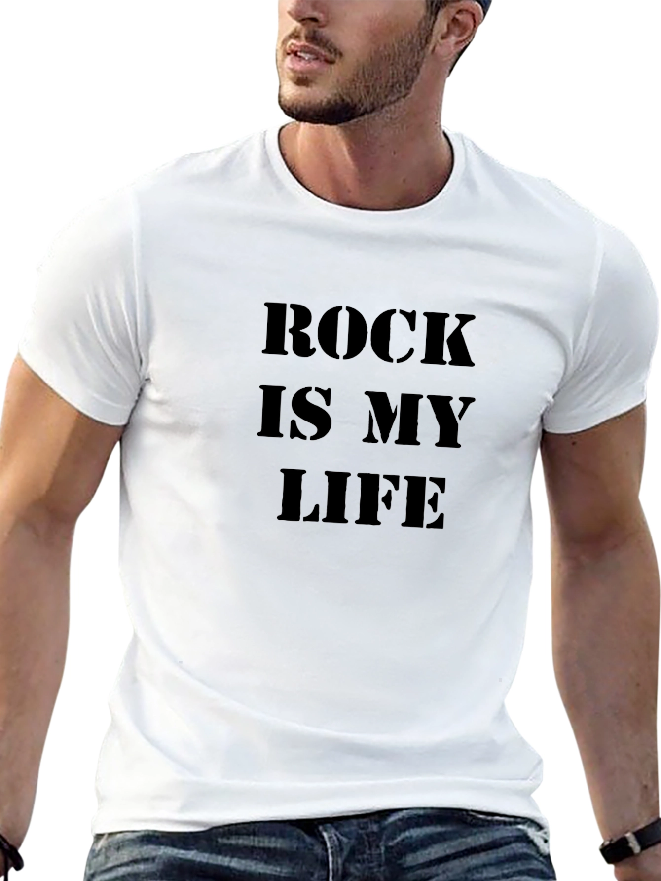 Rock is My Life Black Graphic Tee