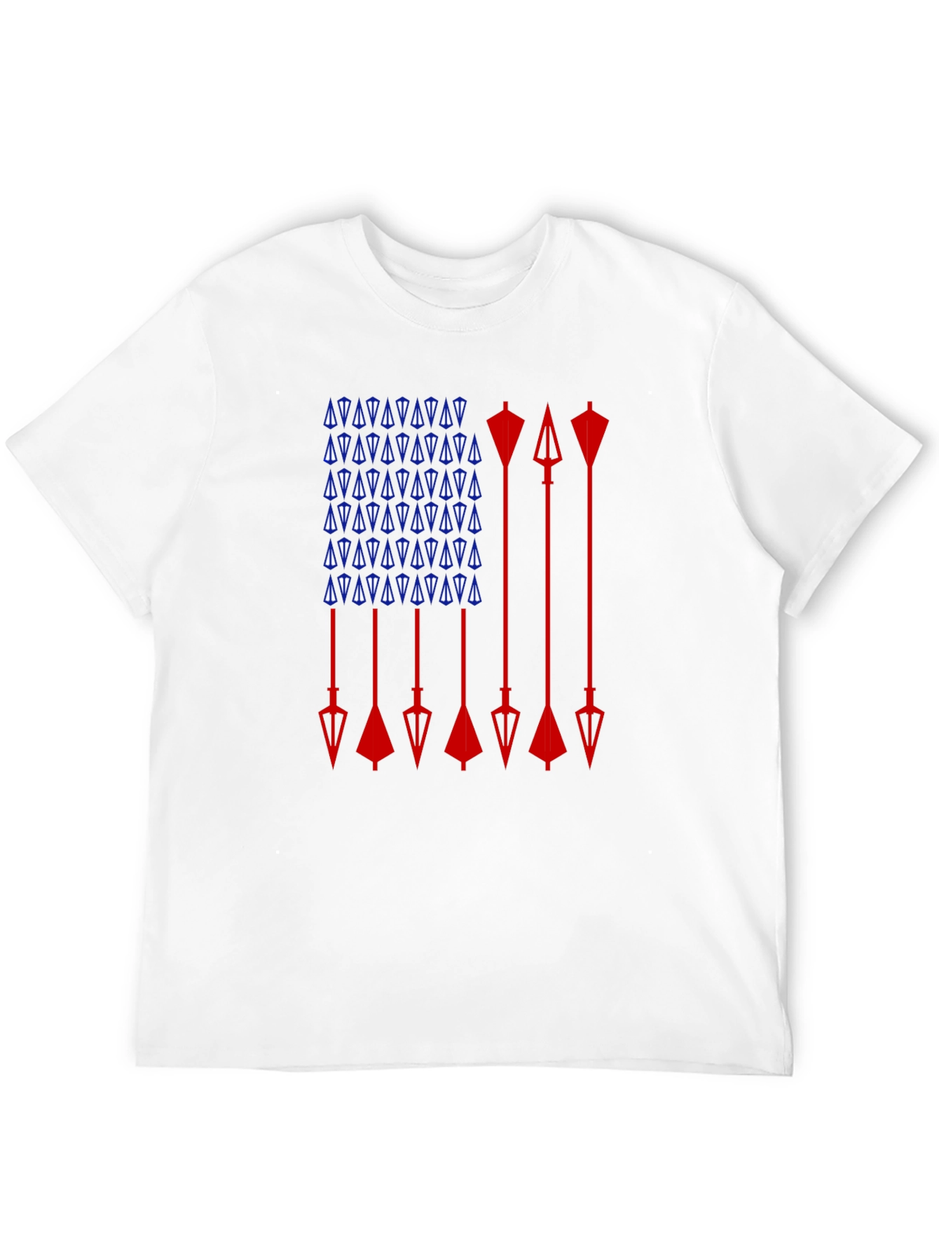 Arrow Flag Graphic Tee - Patriotic Design