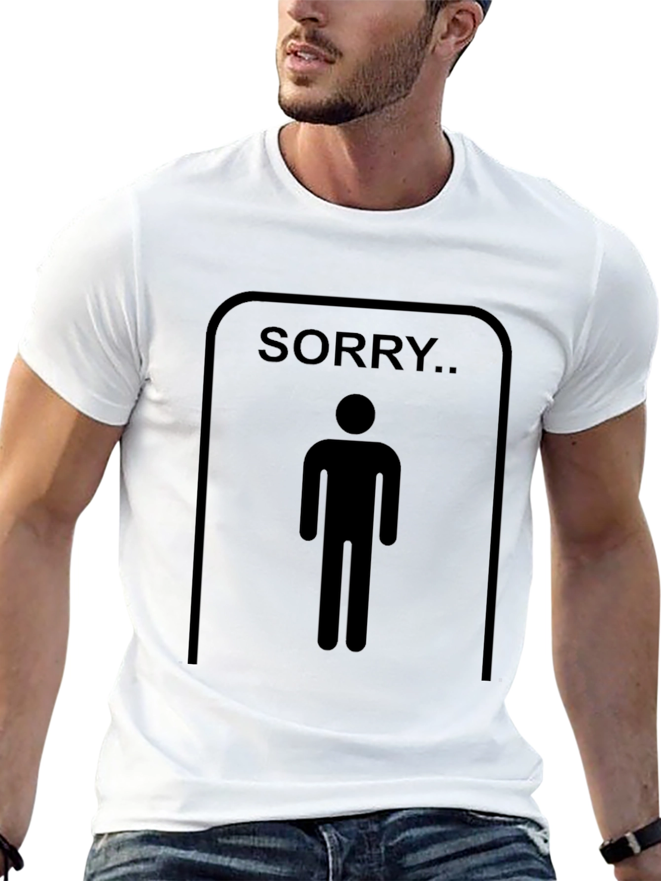 Mens Sorry.. Restroom Humor Graphic T-Shirt