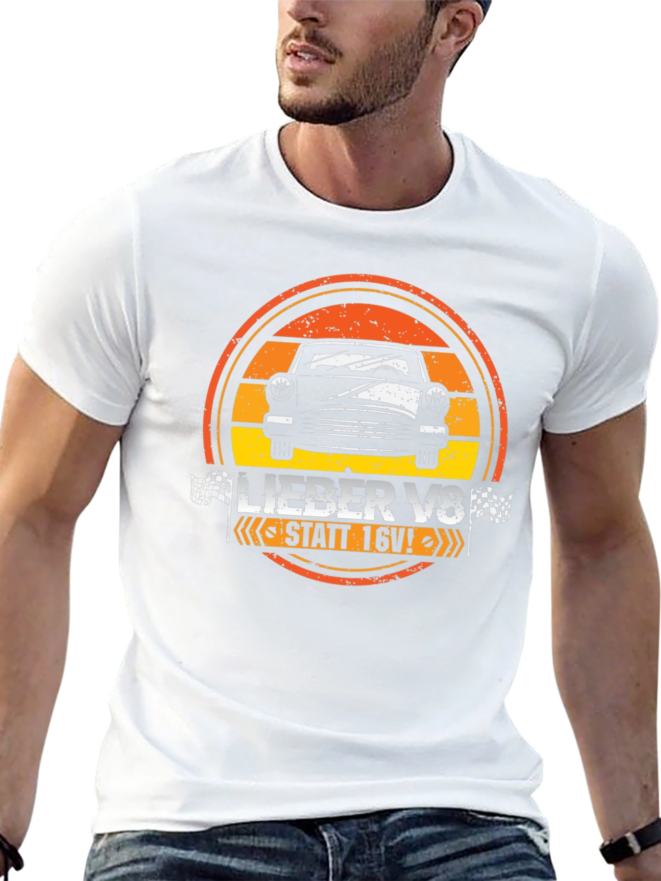 Lieber V8 Statt 16V T-Shirt Classic Car