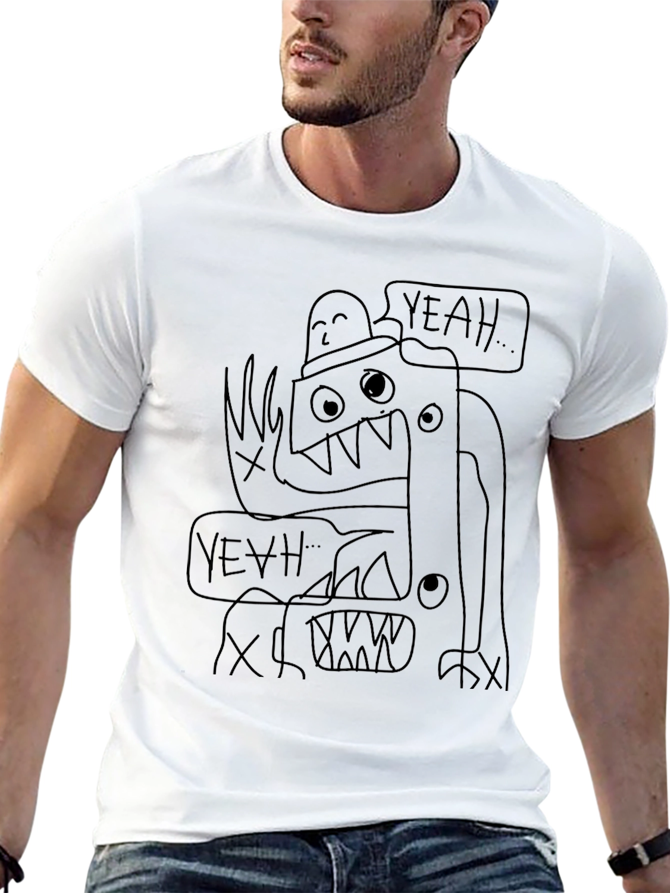 Yeah Monster Graphic Tee - Black