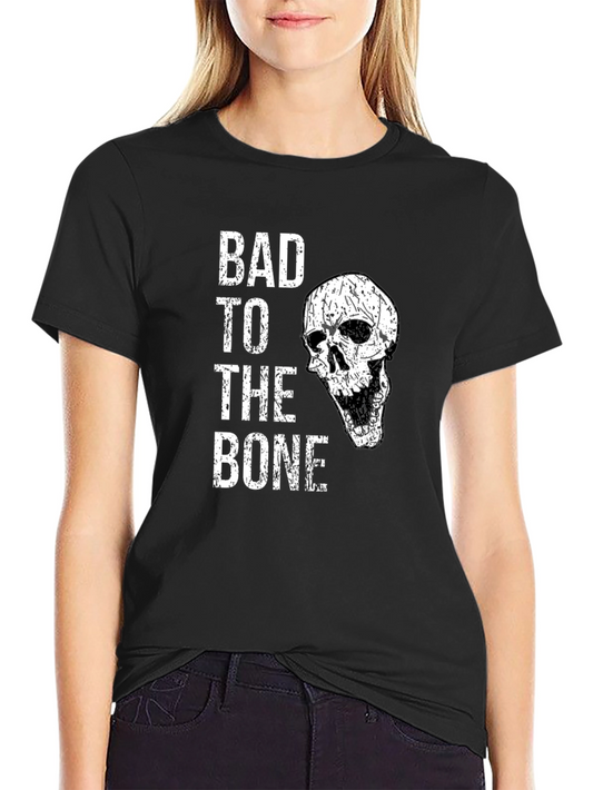 Bad to the Bone Skull Graphic Tee