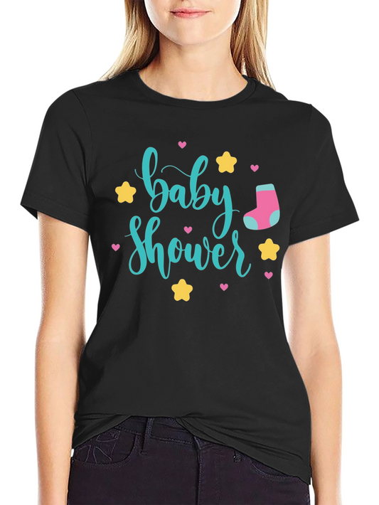 Baby Shower Graphic Tee - Unisex Black T-Shirt
