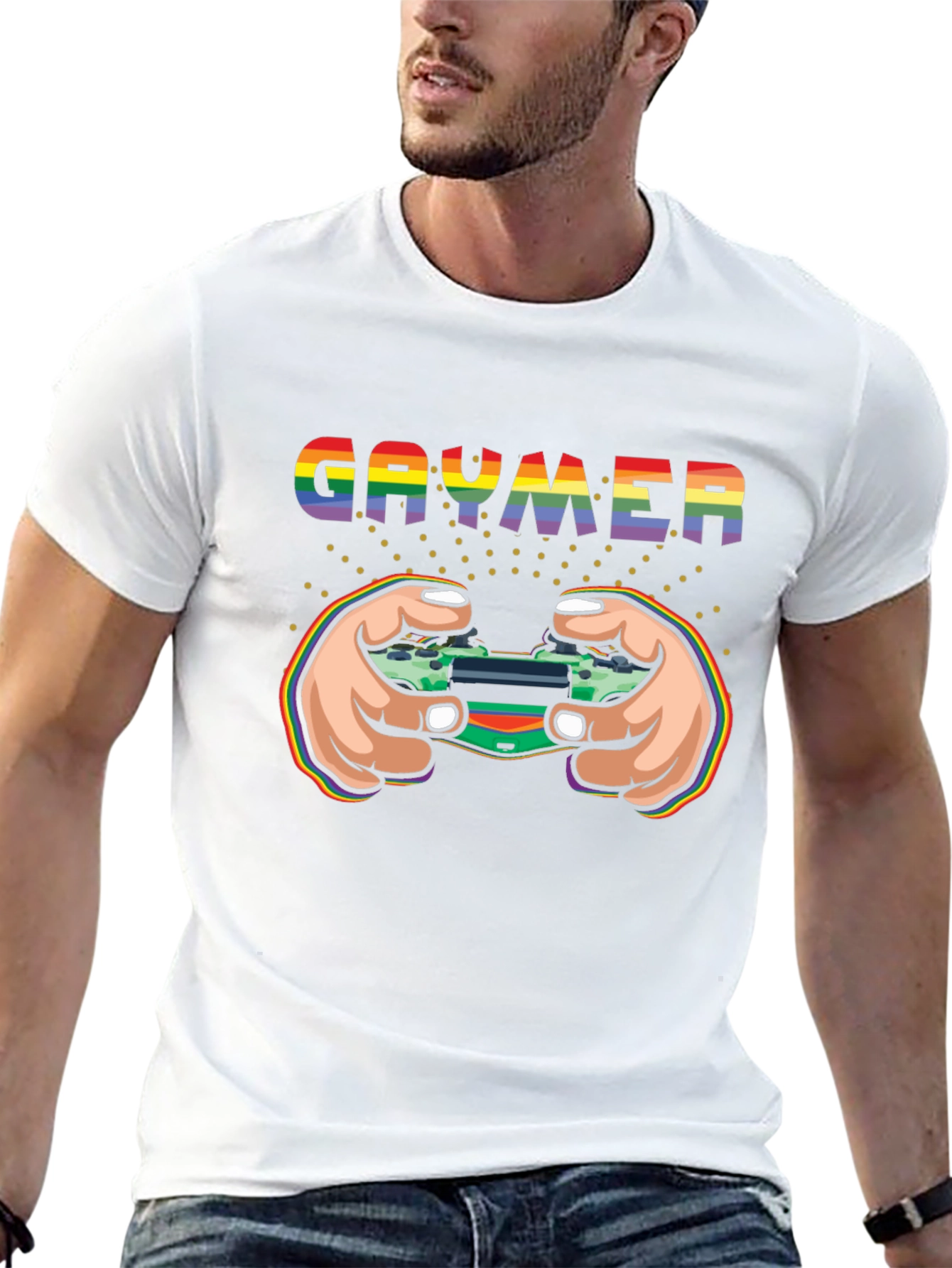 Gaymer Pride T-Shirt - Rainbow Gaming Tee