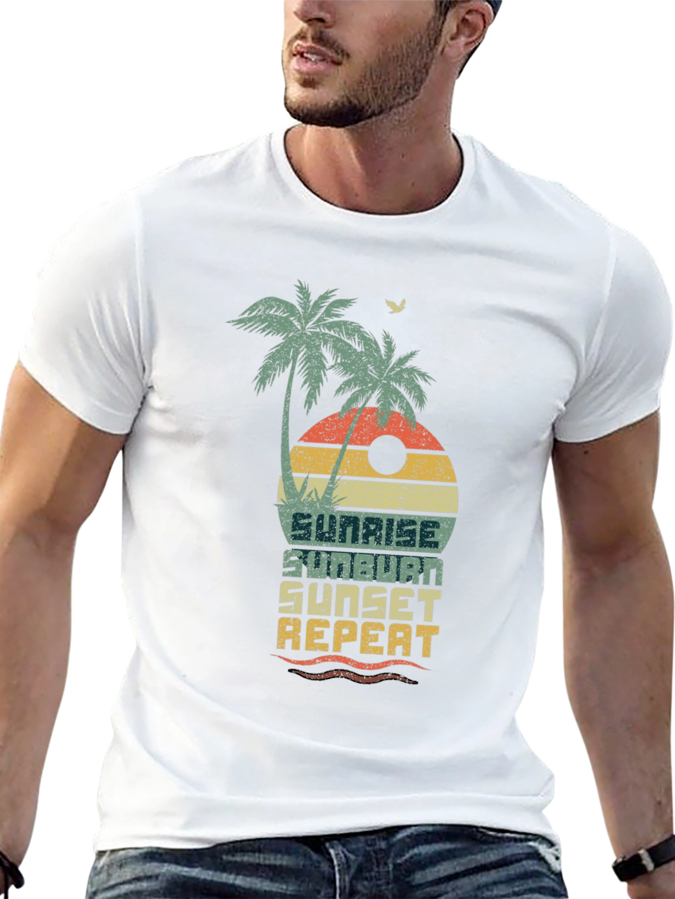 Sunrise Sunburn Sunset Repeat Graphic Tee