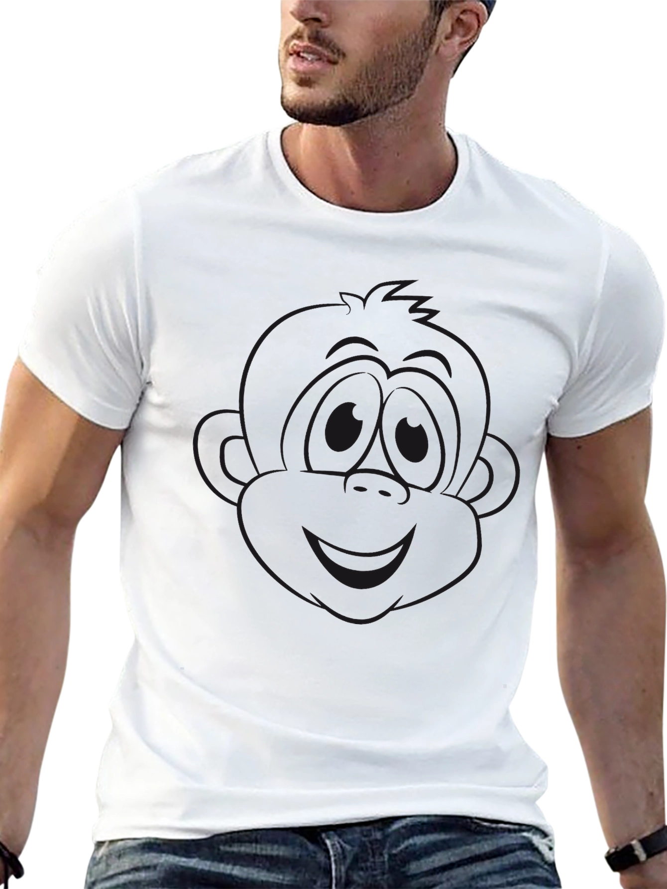 Mens Solid Black Crew Neck T-Shirt