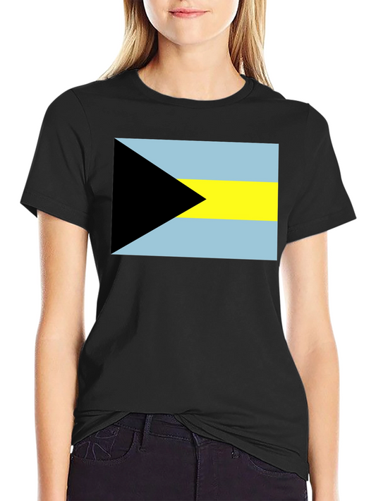 Bahamas Flag T-Shirt - Black Graphic Tee