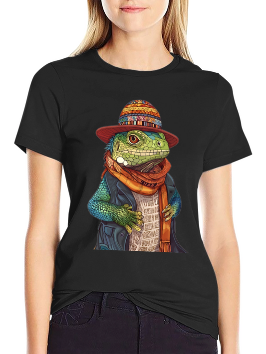 Lizard in Hat Graphic Tee - Unique Style