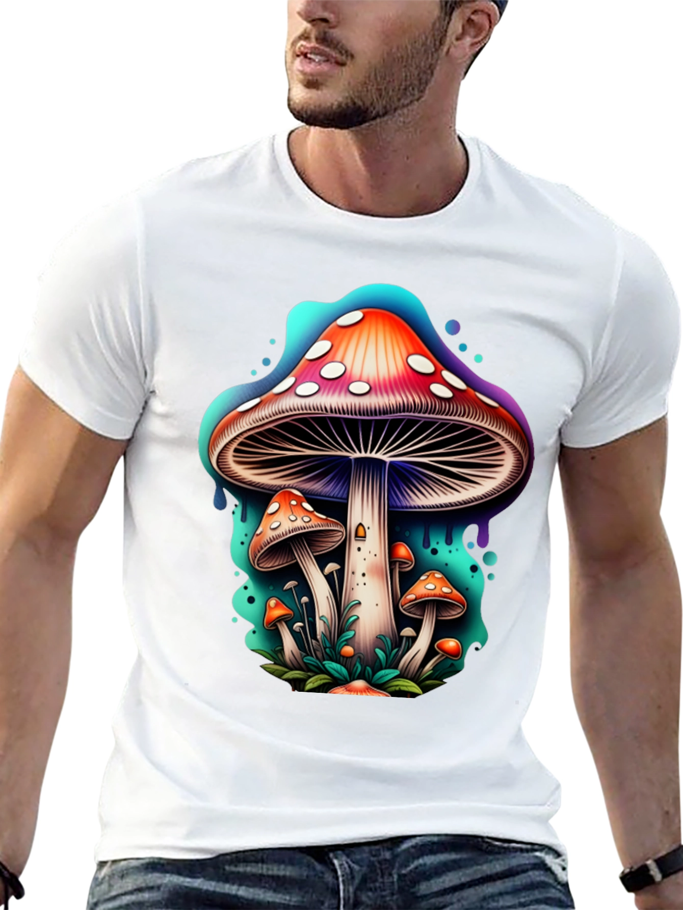 Psychedelic Mushroom Graphic T-Shirt
