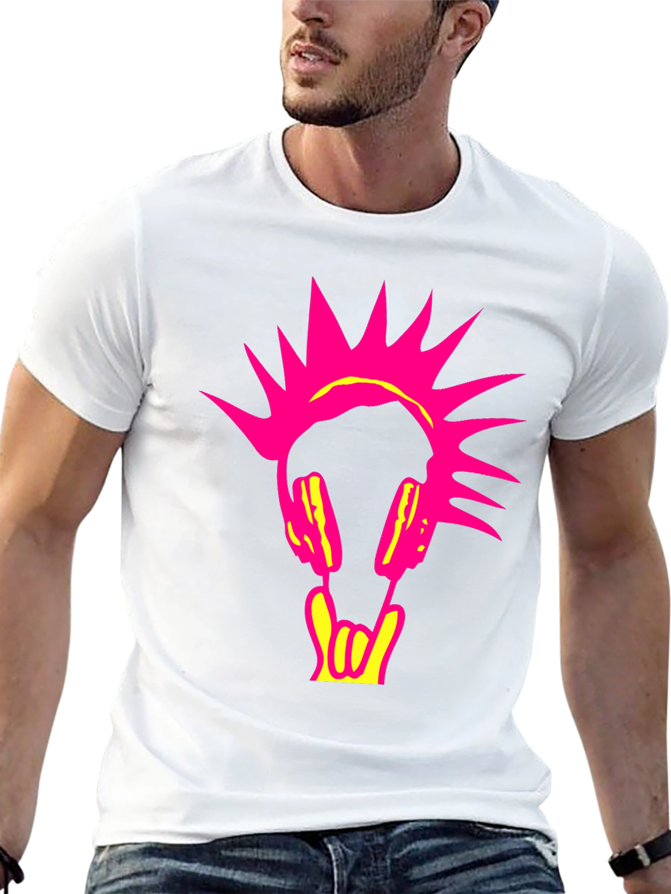 Punk Rock Headphone Graphic Tee
