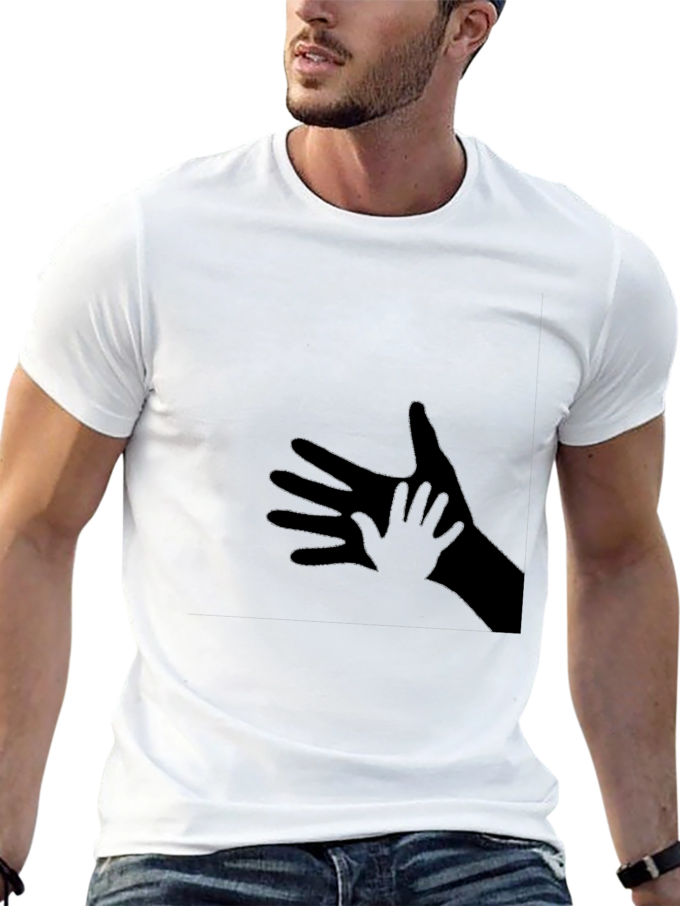 Shadow Hands Graphic T-Shirt - Unisex Black Tee