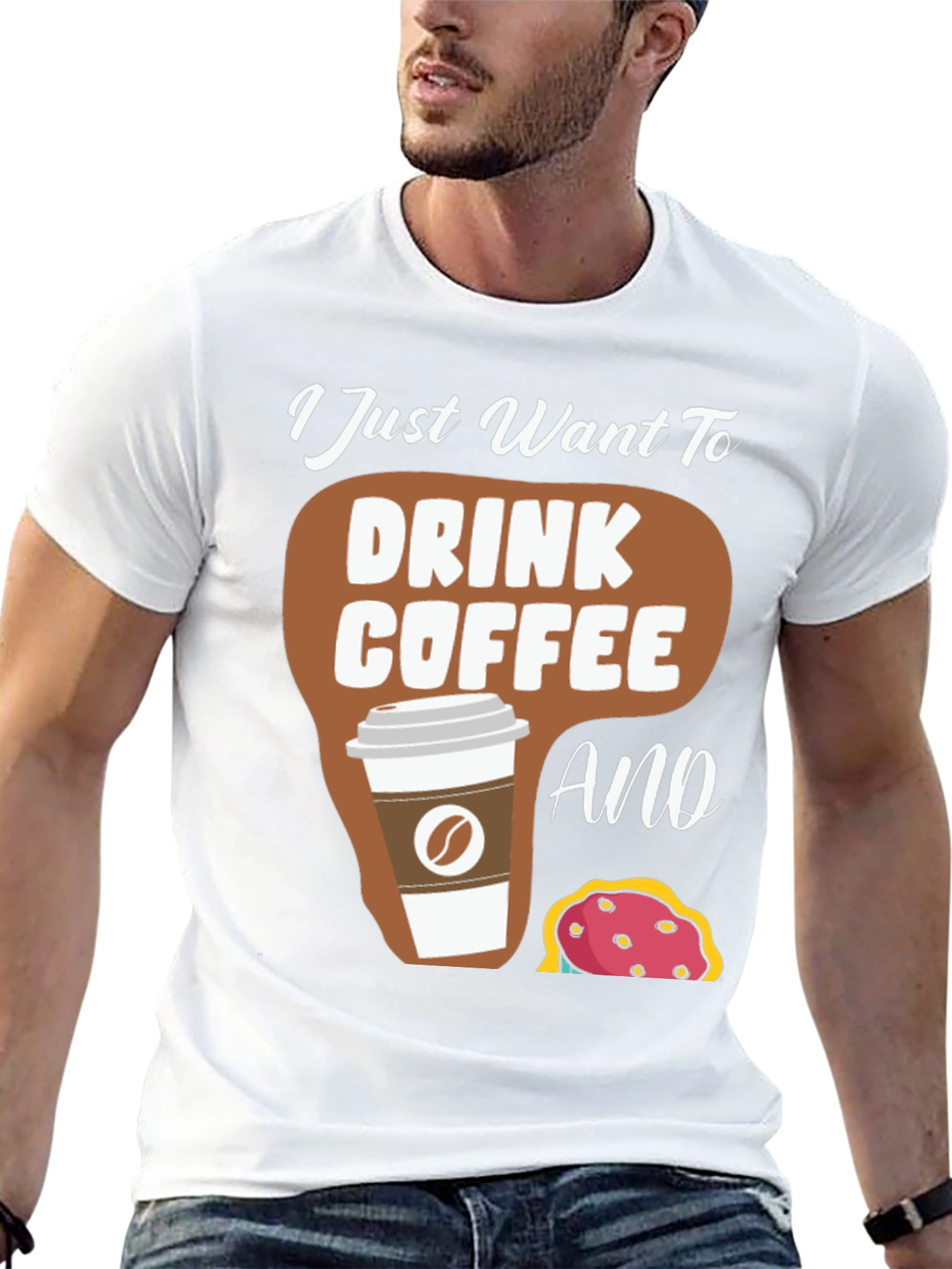 Coffee and Donut T-Shirt - Unisex Crew Neck Tee